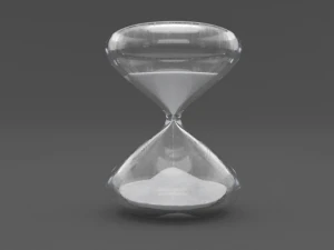 sablier de sable blanc Modèle 3D