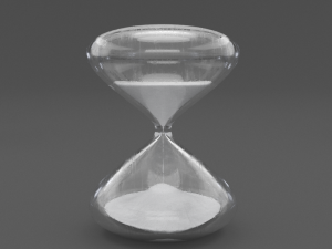 white sand hour glass Model 3D