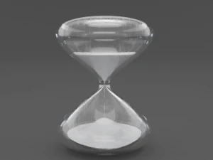 white sand hour glass 3D Model