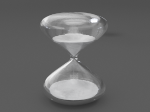white sand hour glass Model 3D