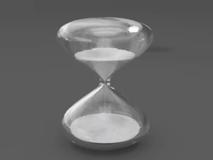 white sand hour glass 3D Model