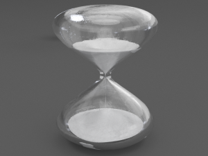 white sand hour glass Model 3D
