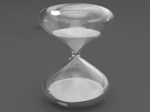 white sand hour glass 3D Model