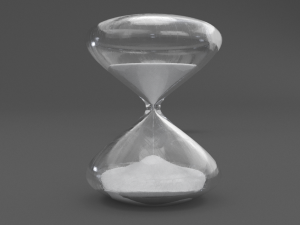 white sand hour glass Model 3D