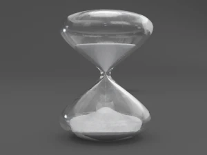 white sand hour glass 3D Model