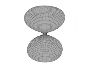 white sand hour glass 3D Model