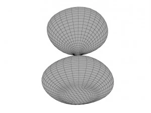 white sand hour glass 3D Model