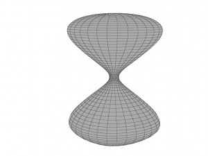 white sand hour glass Model 3D