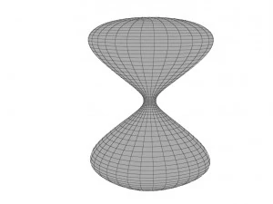 white sand hour glass 3D Model
