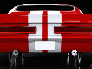 voiture rouge mustang Modèle 3D