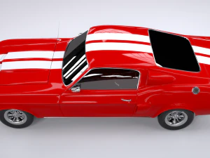 voiture rouge mustang Modèle 3D