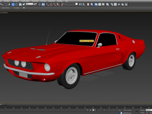 mustang red car Modello 3D