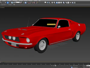 voiture rouge mustang Modèle 3D