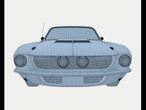 voiture rouge mustang Modèle 3D