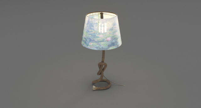 rope table lamp 3D Model .c4d .max .obj .3ds .fbx .stl .blend 