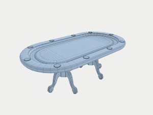 elite poker table 3D Model