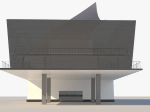 modern glass shoping mall 3D Model