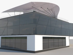 modern glass shoping mall 3D Model