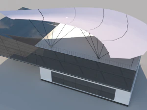 modern glass shoping mall 3D Model