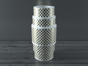 rain gold vase 3D Model