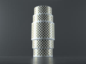 rain gold vase 3D 모델