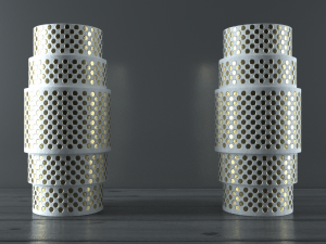 rain gold vase 3D 모델