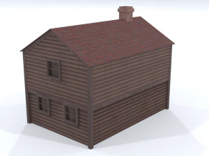landscape wooden house 3D Model