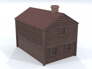 landscape wooden house 3D 模型