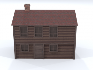 landscape wooden house 3D 模型