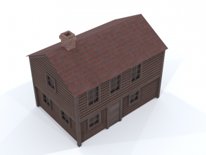 landscape wooden house 3D 模型