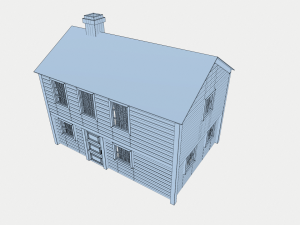landscape wooden house 3D 模型