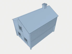 landscape wooden house 3D Model