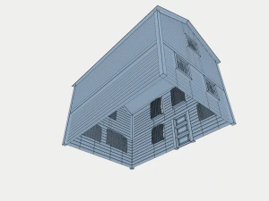 landscape wooden house 3D Model