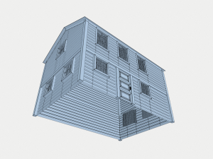 landscape wooden house 3D 模型