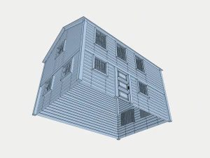 landscape wooden house 3D Model