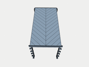 wooden dinner table Model 3D
