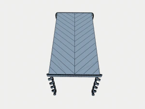 wooden dinner table 3D Model