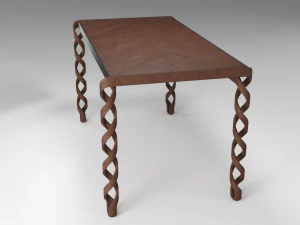 wooden dinner table 3D Model