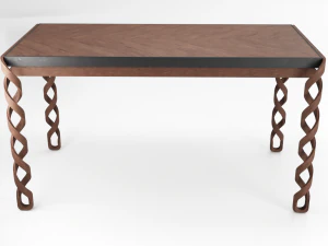 wooden dinner table 3D Model