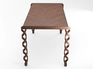 wooden dinner table 3D Model