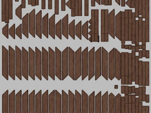 wooden dinner table 3D Model