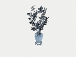decorative tree in a pot Model 3D