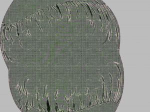 old wooden chair-ottoman 3D Model