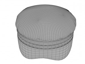 old wooden chair-ottoman 3D Model