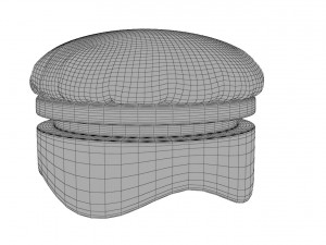 old wooden chair-ottoman 3D Model