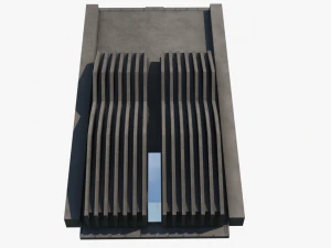 kątowy budynek radziecki Model 3D