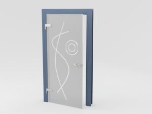modern metal glass door 3D Model
