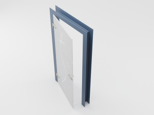 modern metal glass door Modelo 3D