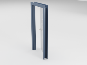 modern metal glass door Modelo 3D