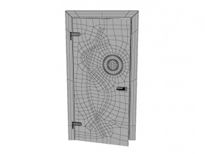modern metal glass door Modelo 3D